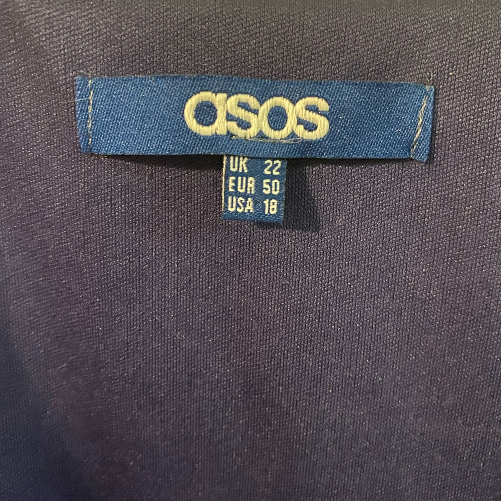 ASOS Deep Purple Wrap Dress with Silver Sequin Cuffs - Picture 4 of 4